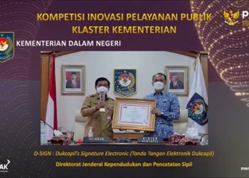 Tiga Tahun Berturut-turut, Ditjen Dukcapii Raih Penghargaan Inovasi Terpuji Top 45 Inovasi KIPP