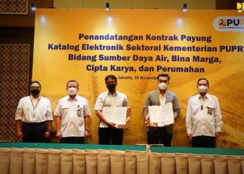 Permudah Pengadaan Barang dan Jasa, Kementerian PUPR Tandatangani Kontrak Payung e-Katalog Sektoral