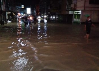 Hingga Tengah Malam, Banjir Wilayah Kota Tebing Tinggi Belum Surut