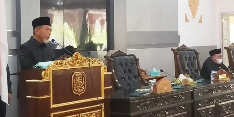 Bupati Merangin Sampaikan Rancangan KUA dan KPPS Tahun 2022