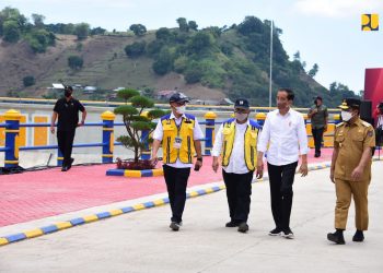 Menteri PUPR Dampingi Presiden Jokowi Resmikan Bendungan Multifungsi Karalloe