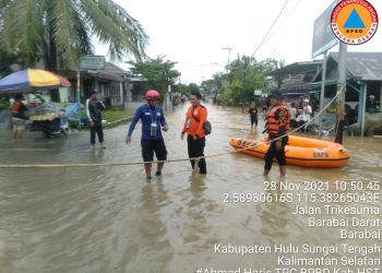 Banjir Rendam Empat Kecamatan di Kabupaten Hulu Sungai Tengah