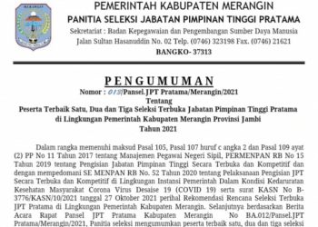 Ini Nama – Nama Peserta Tes Lelang JPT Essellon II Merangin Yang Lolos Sampai Tahap Akhir