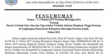 Ini Nama – Nama Peserta Tes Lelang JPT Essellon II Merangin Yang Lolos Sampai Tahap Akhir