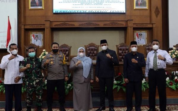 DPRD Muarojambi Rapat Paripurna Penyampaian Nota Keuangan Ranperda TA.2022