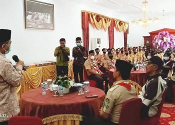 Rombongan Pramuka Merangin Dilepas H Mashuri  Ikuti PWN di Muaro Jambi