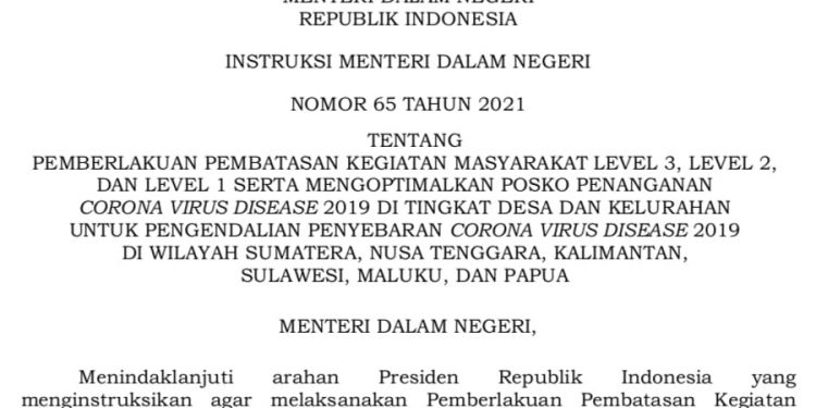 PPKM diperpanjang, Kabupaten Merangin Bertahan di Level 1