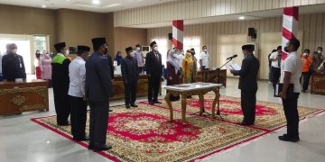 Bupati H. Mashuri Melantik Pejabat Esselon II dan Esselon III Merangin