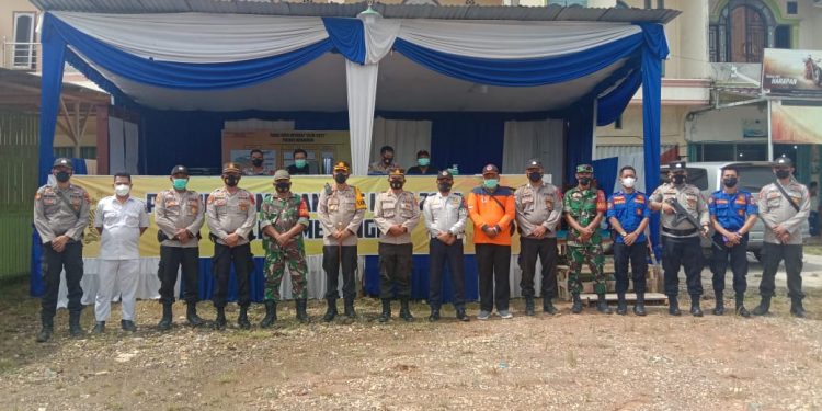 Kapolres Merangin Lakukan Pengecekan Pos Operasi Lilin 2021