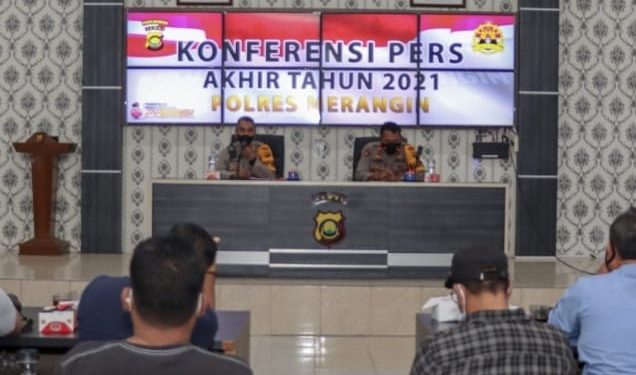 Rilis Akhir Tahun 2021, Ini Data Kasus Yang ditangani Polres Merangin