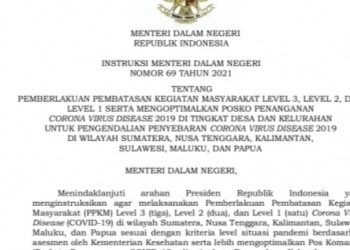 PPKM Diperpanjang, Kabupaten Merangin di Level 2