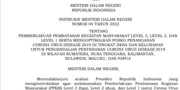 PPKM diperpanjang, Kabupaten Merangin di Level 1