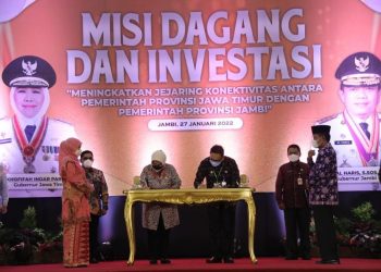 Jambi – Jatim Tanda Tangani MoU Misi Dagang Dan Investasi