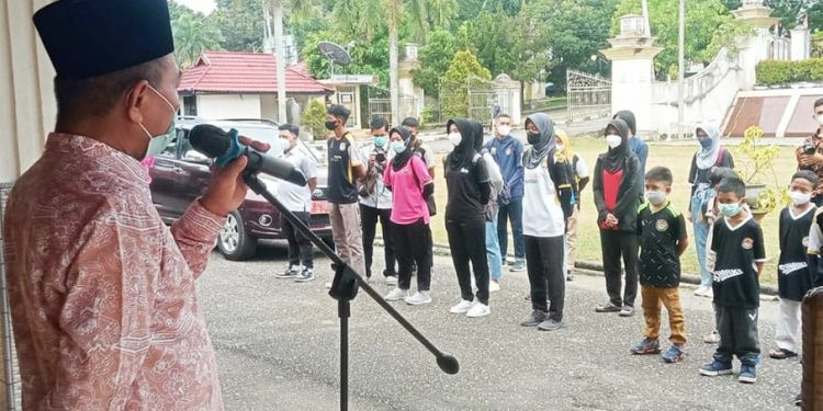 Bupati H Mashuri Lepas Atlit Taekwondo Ikuti Kejurda 