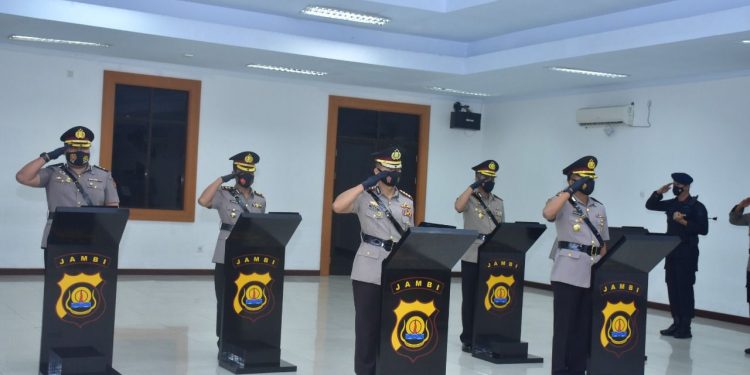 Kapolda Jambi Pimpin Sertijab Jabatan Dirreskrimsus, Kapolres Batanghari dan Kapolres Merangin