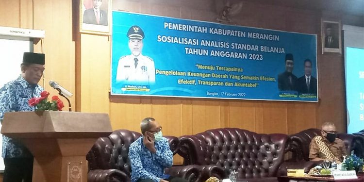 Sekda Merangin Buka Sosialiasi ASB Tahun Anggaran 2023
