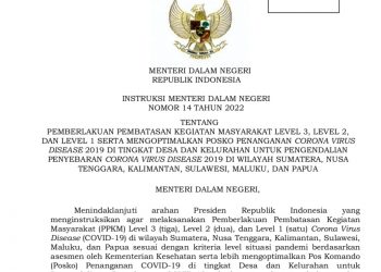 PPKM diperpanjang, Kabupaten Merangin Masih Berstatus di Level 2