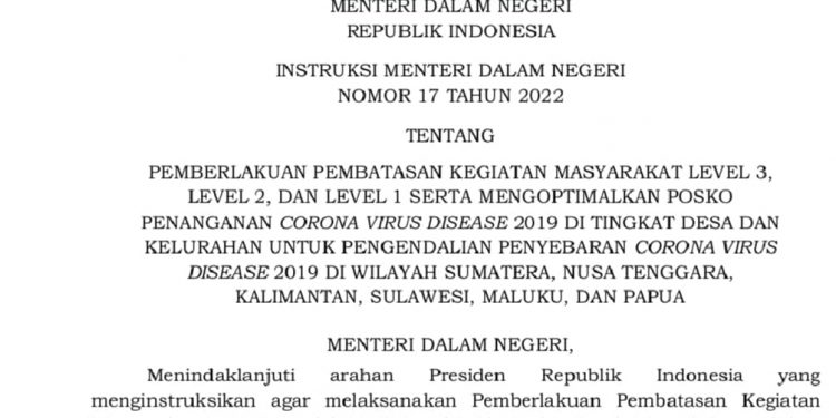 PPKM Kembali diperpanjang, Kabupaten Merangin Masih Berstatus Level 2