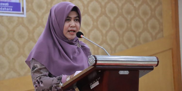 Ketua PKK Hadiri peringatan Isra Miraj Organisasi Kartini Tanjab Barat Bergerak