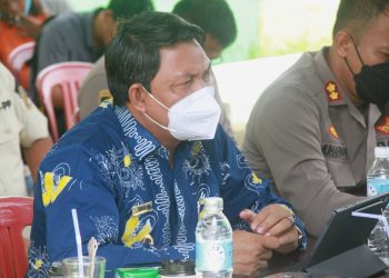 Wabup Ikuti Rakor Vaksinasi Serentak Bersama Kapolri Secara Virtual