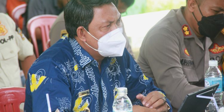 Wabup Ikuti Rakor Vaksinasi Serentak Bersama Kapolri Secara Virtual