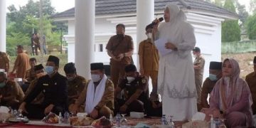 Bupati Masnah Sambut Gubernur Jambi Acara Tabligh Akbar dan Peringatan Isra’ Mi’raj
