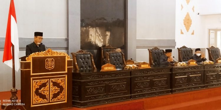 DPRD Merangin Gelar Rapat Paripurna Dengarkan Penyampaian LKPJ Bupati Tahun 2021