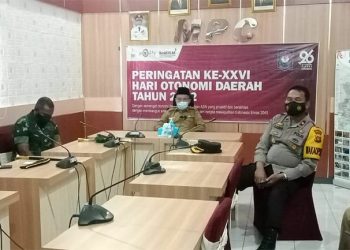 Bupati Merangin  Ikuti HUT Otonomi Daerah ke XXVI Secara Zoom Meeting