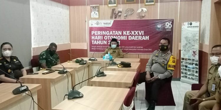 Bupati Merangin  Ikuti HUT Otonomi Daerah ke XXVI Secara Zoom Meeting