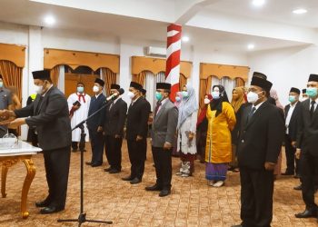Pejabat Administrasi dan Fungsional di Lingkup Dinkes Merangin Dilantik, 5  Orang tidak  Hadir