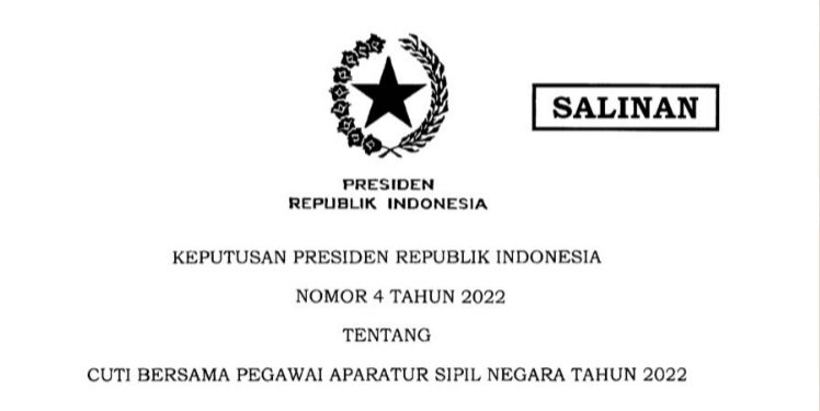 Presiden Terbitkan Keppres Cuti Bersama bagi ASN