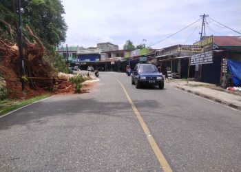 Setelah dibersihkan, Jalan Lintas Sumatera di Tikungan Bukit Tiung Kembali Bisa dilewati Kendaraan