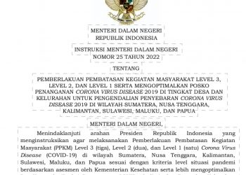 PPKM diperpanjang, Kabupaten Merangin Beserta 10 Kabupaten/ Kota Berstatus Level 2