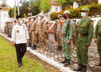 Bupat Merangin Pimpin Apel Siaga Sat-Linmas Hadapi Pengamanan Pilkades Serentak 2022