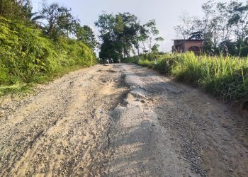 Pengendara Bermotor Sering Jatuh, Warga Desa Rantau Alai Minta Pemerintah Segera Lakukan Perbaikan Jalan