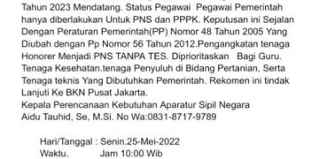 Beredar Surat Palsu Pengangkatan Tenaga Honorer Mencatut Nama Menteri PANRB adalah Hoak