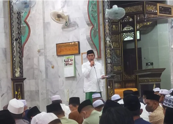 Bupati Batanghari Berikan Sambutan Dalam Sholat Idul Fitri 1443 H