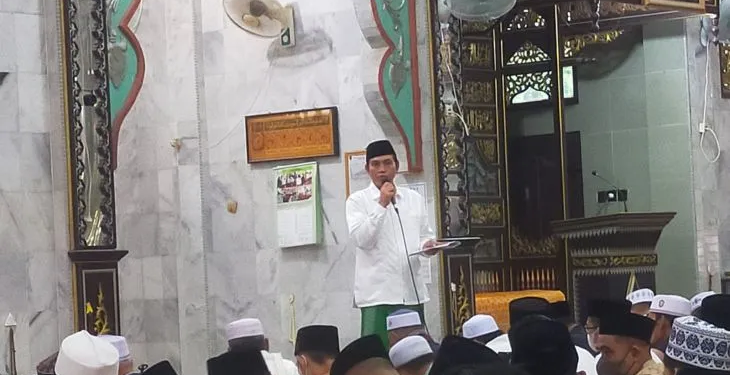 Bupati Batanghari Berikan Sambutan Dalam Sholat Idul Fitri 1443 H