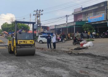 Dinas PUPR Merangin Perbaiki Jalan Dalam Kota Yang Rusak, Pengendara Minta Perawatan Ditingkatkan 