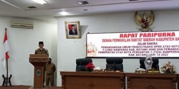 Wabup Bakhtiar Hadiri Rapat Paripurna DPRD Batanghari