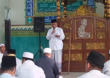 Bupati H.Mashuri Sholat Idul Adha 1443 H di Masjid  Baitul Makmur