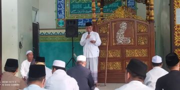 Bupati H.Mashuri Sholat Idul Adha 1443 H di Masjid  Baitul Makmur