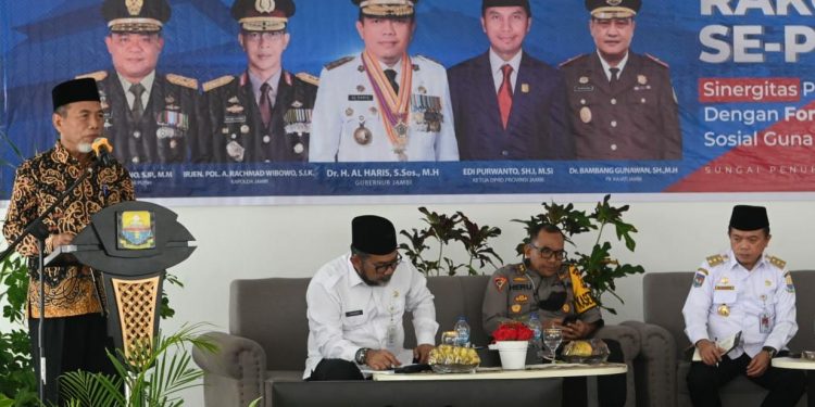 Bupati H. Mashuri Hadiri  Rakor Forkopimda se-Provinsi Jambi di Sungai Penuh