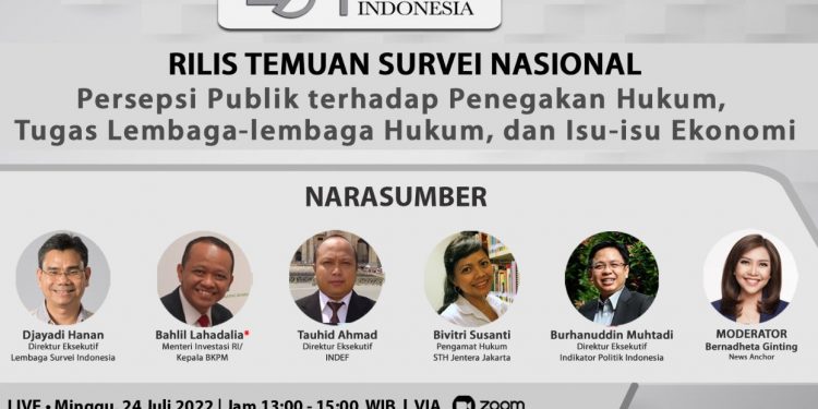 Hasil Survey LSI Kejaksaan Dipercaya Masyarakat Menjadi Lembaga Dalam Penegakan Hukum