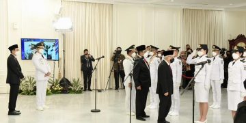 1.992 Calon Pamong Praja Muda IPDN Angkatan XXIX Tahun 2022 Dilantik Wakil Presiden  Ma’ruf Amin