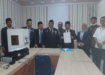 Sebelum Diserahkan Ke Pimpinan Dewan, Kotak Suara Pemilihan Wakil Bupati Merangin Antar Waktu Kondisi Tersegel