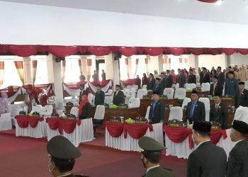 DPRD Merangin Gelar Rapat Paripurna Dengarkan Pidato Kenegaraan Presiden Pada  HUT Kemerdekaan Ke-77 
