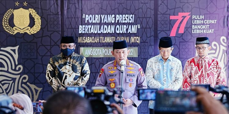 Anugerah MTQ Polri, Kapolri Berharap Terbentuknya SDM Unggul Berakhlak yang Diharapkan Masyarakat