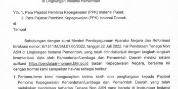 Pendataan Tenaga Non-ASN,  Kementerian PANRB Minta Diumumkan Paling Lambat Tanggal 8 Oktober 2022