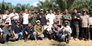 Edi Purwanto Turun Langsung ke Areal PT BSU Kawal Proses Patok 750 Ha Lahan untuk SAD 113